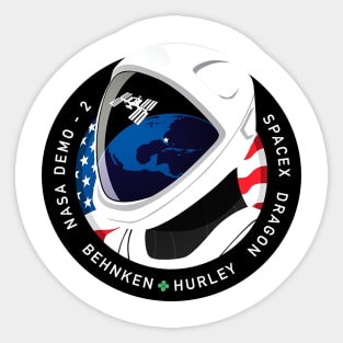 SpaceX Artwork for DM-2 Sticker